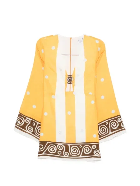Rochie mini Cala De La Cruz cu dungi galben