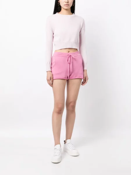 Siuvinėtos kašmyro meškiukas šortai Teddy Cashmere rožinė