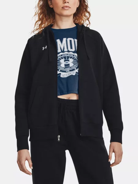 Hanorac cu glugă Under Armour din fleece negru