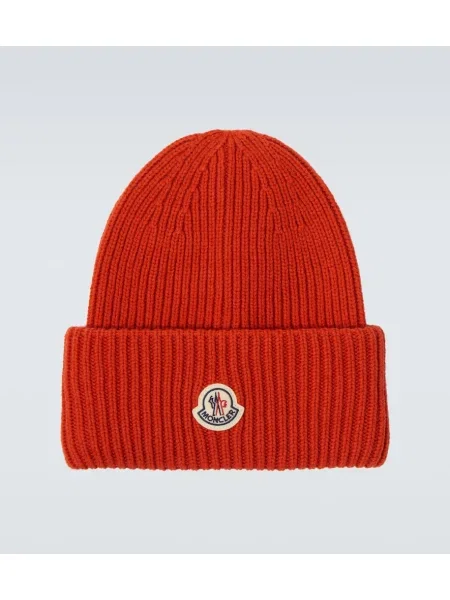 Вълнена шапка Moncler оранжево