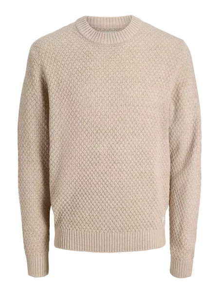 JACK & JONES Pulover JJBlake taupe gri