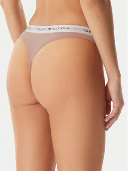 Tommy Hilfiger Underwear Tanga gaćice plava / svijetloroza crvena