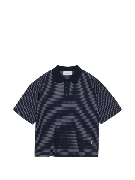 Tricou polo Ami Paris albastru