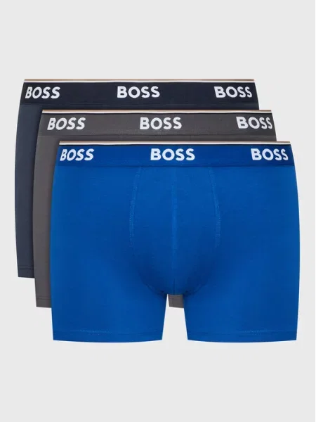 BOSS Boxerky kobaltovomodrá / čierna biela