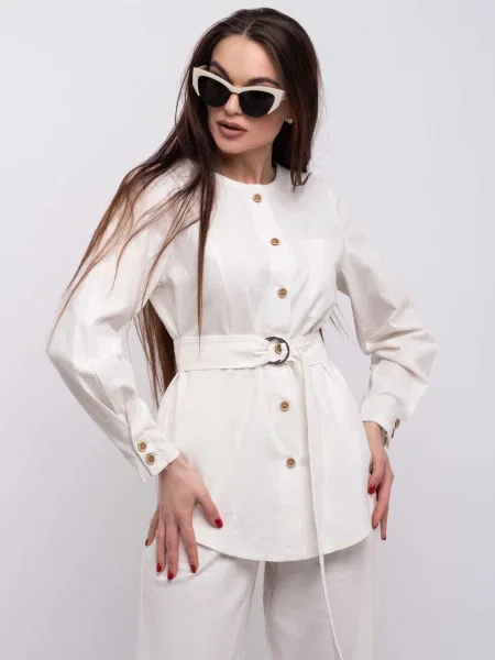 Лляна Блуза RiMari молочний