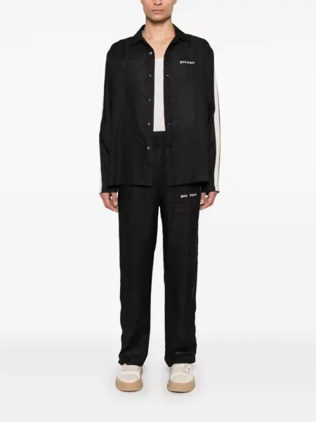 Pantaloni Palm Angels cu broderie negru