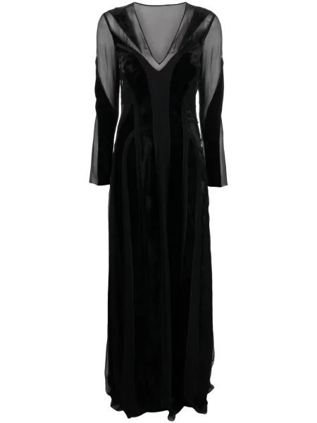 Rochie Alberta Ferretti de catifea cu decolteu în V
