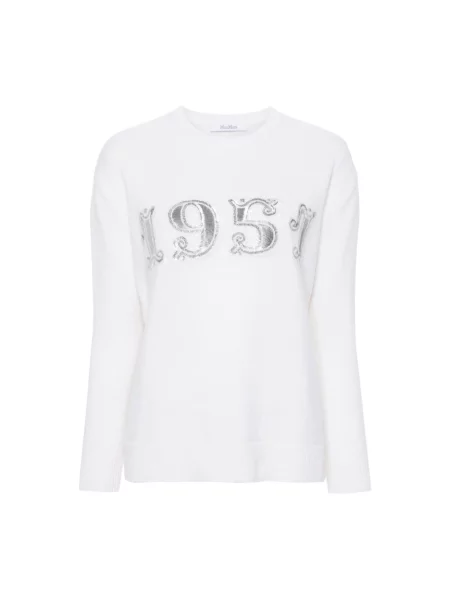 Sweter Max Mara wełniany biały