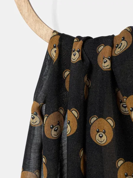Шаль з шерстю Moschino візерунок чорний