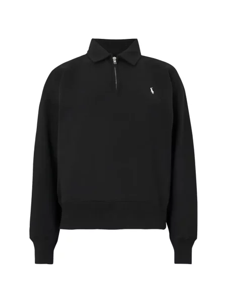 Поло тениска Polo Ralph Lauren с принт черно