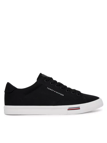Tenis superge Tommy Hilfiger Vulc Core Rwb Long Lace Cvs črna