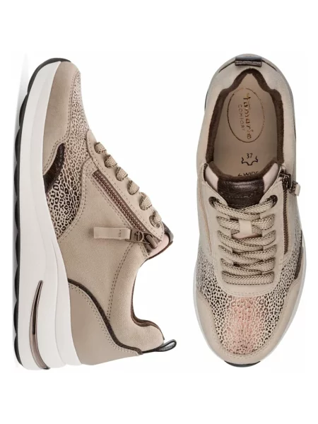 Sneakersy Tamaris skórzane beżowe