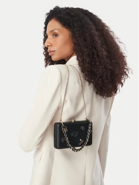 Karl Lagerfeld crossbody torba za žene od imitacije kože K/SOIREE crna