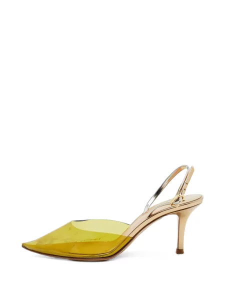 Pantofi cu toc Gianvito Rossi slingback galben