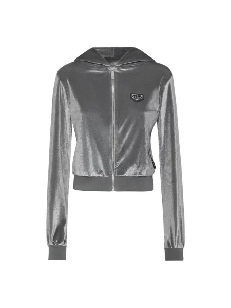 Sweter Philipp Plein z kapturem szary