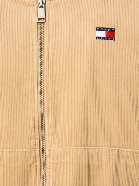 Tommy Jeans късо яке мъжко от джинс бежово