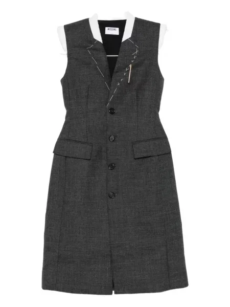 Rochie fără mâneci Moschino fără mâneci de costum gri