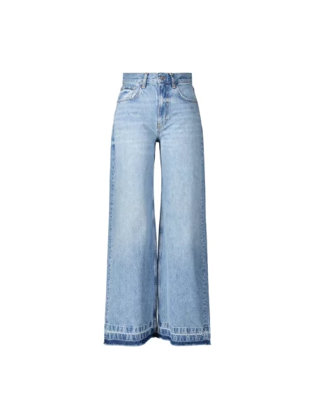 Szerokie jeansy Anine Bing niebieskie