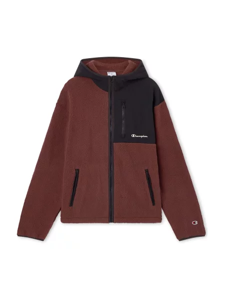 Champion Jachetă fleece ciocolatiu