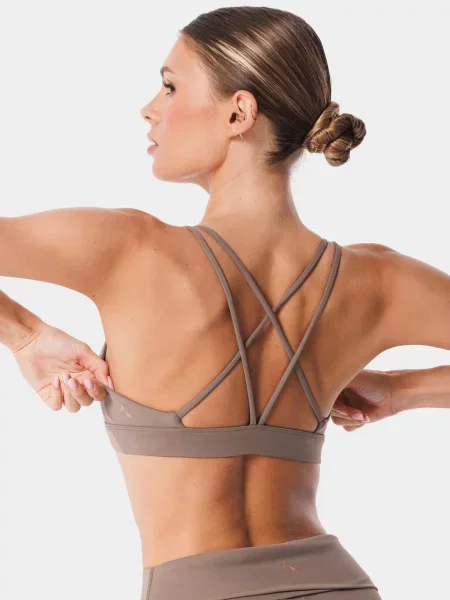Stanik sportowy crossback dla kobiet Carpatree Balletcore szary