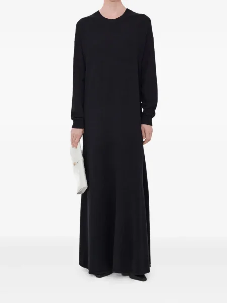 Rochie maxi Loulou De Saison lungă de costum negru