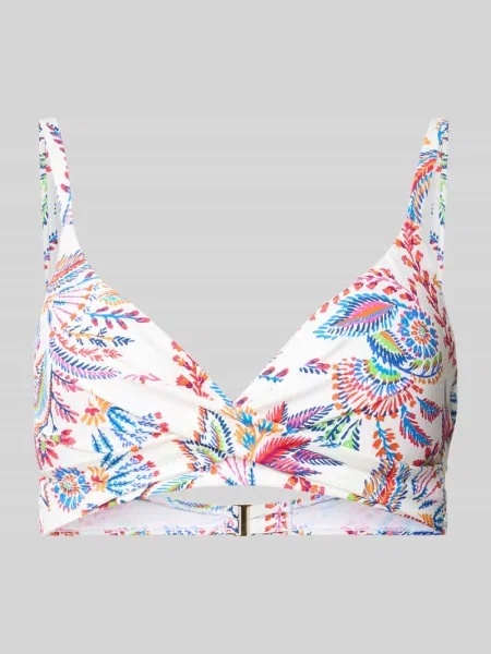 Top bikini z regulowanymi ramiączkami Lauren Ralph Lauren biały