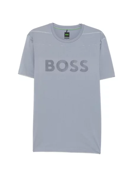 Scurt tricou Boss cu imagine gri