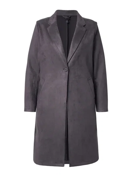 Ulla Popken Palton de primăvară-toamnă metalic gri