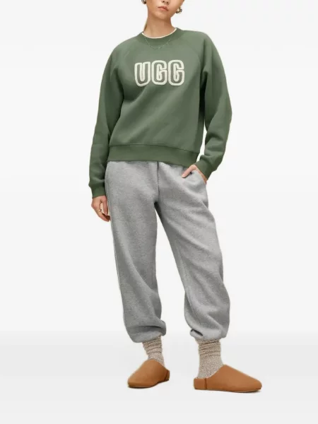 Hanorac crewneck Ugg cu autograf verde