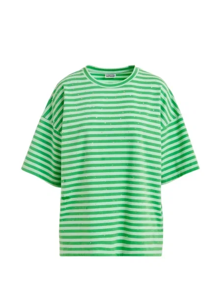 Tricou Essentiel Antwerp cu dungi verde