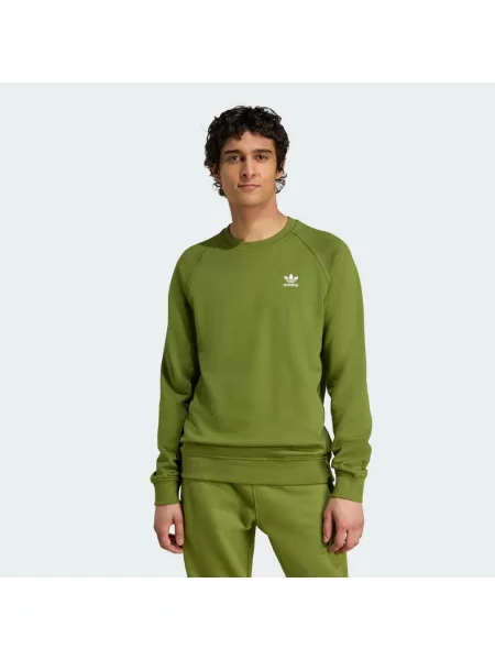 Bluza Trefoil Essentials French Terry Crew oliwkowa