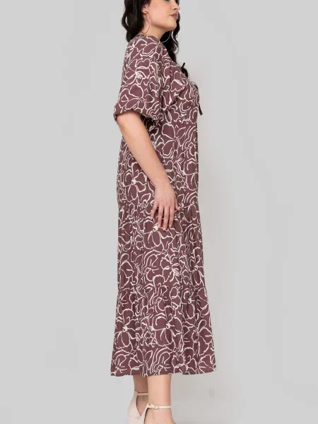 Платье миди All Posa белое