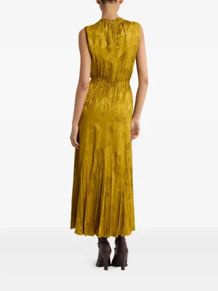 Lung rochie Etro din jacard galben