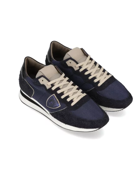 Buty do biegania Philippe Model zamszowe do biegania niebieskie