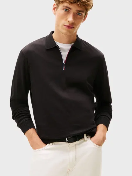 Поло Tommy Hilfiger черное