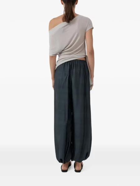 Pantaloni St. Agni de mătase negru