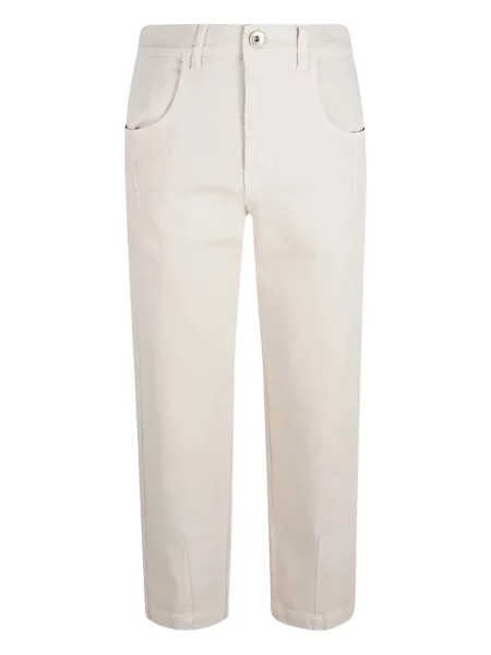 Pantaloni Eleventy alb