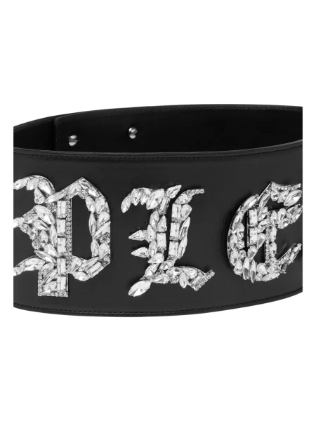 Pasek Philipp Plein skórzany czarny