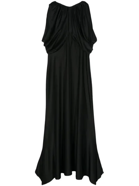 Rochie maxi Rabanne drapată de costum negru