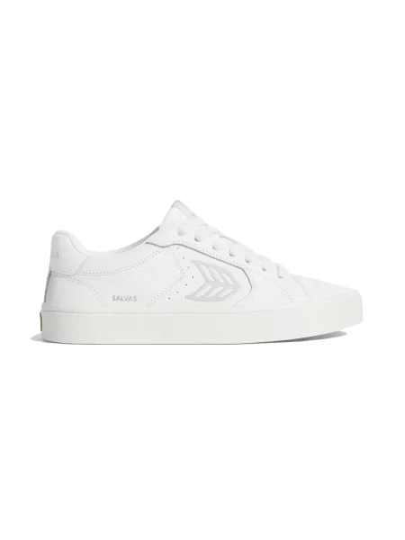 Sneakersy Skórzane Cariuma Salvas White Leather Ice Logo Unisex białe