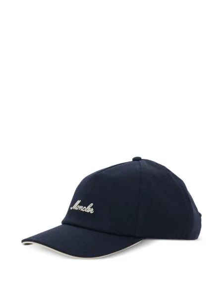Șapcă Moncler cu broderie albastru