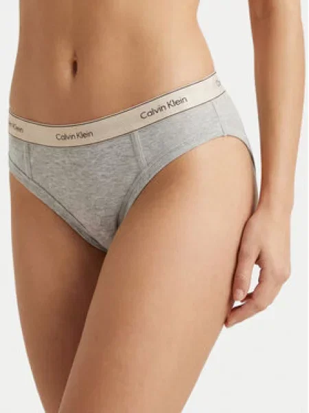 Kalhotky string Calvin Klein šedé