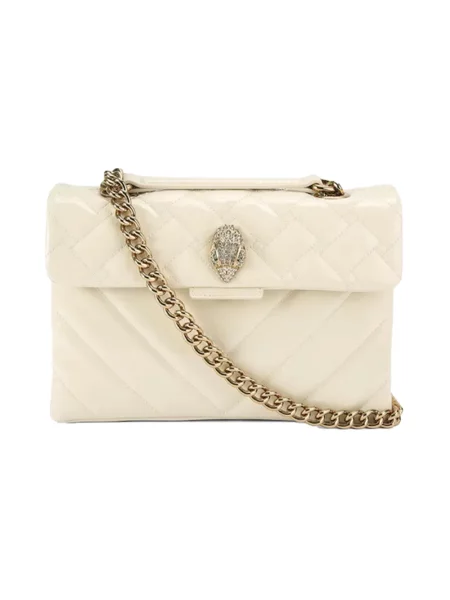 Torebka crossbody Kurt Geiger skórzana beżowa