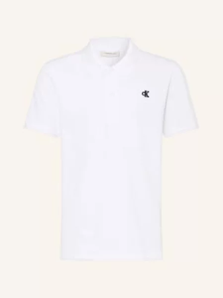 Polokošile Calvin Klein Jeans bílé