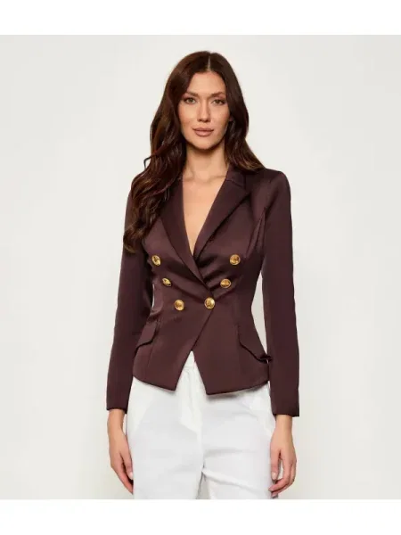 Elisabetta Franchi De satin jachetă bordo