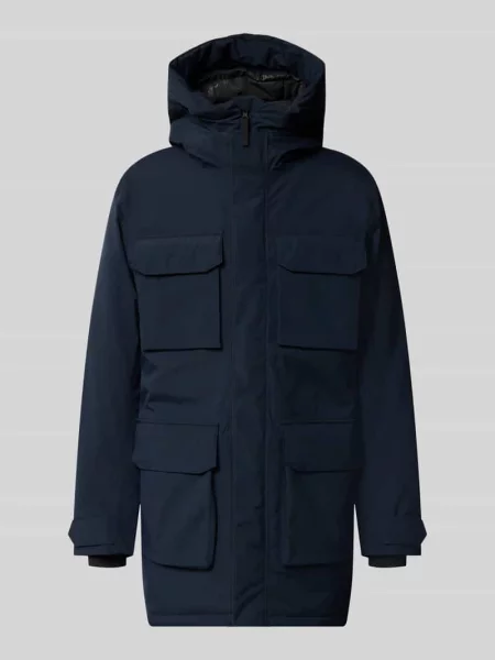 Parka z kapturem i z patką model AIDEN' Didriksons granatowa
