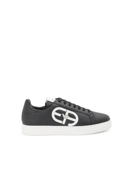 Sneakersy Emporio Armani skórzane czarne