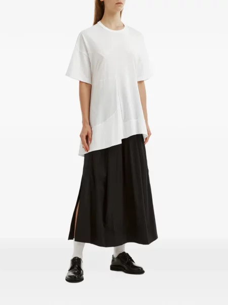 Tricou Enföld asimetric alb
