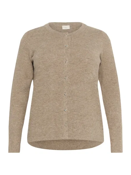 KAFFE CURVE Geacă tricotată Niela amestecat maro