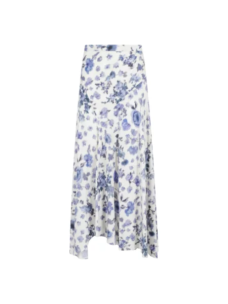 Spódnica midi Isabel Marant szyfonowa niebieska
